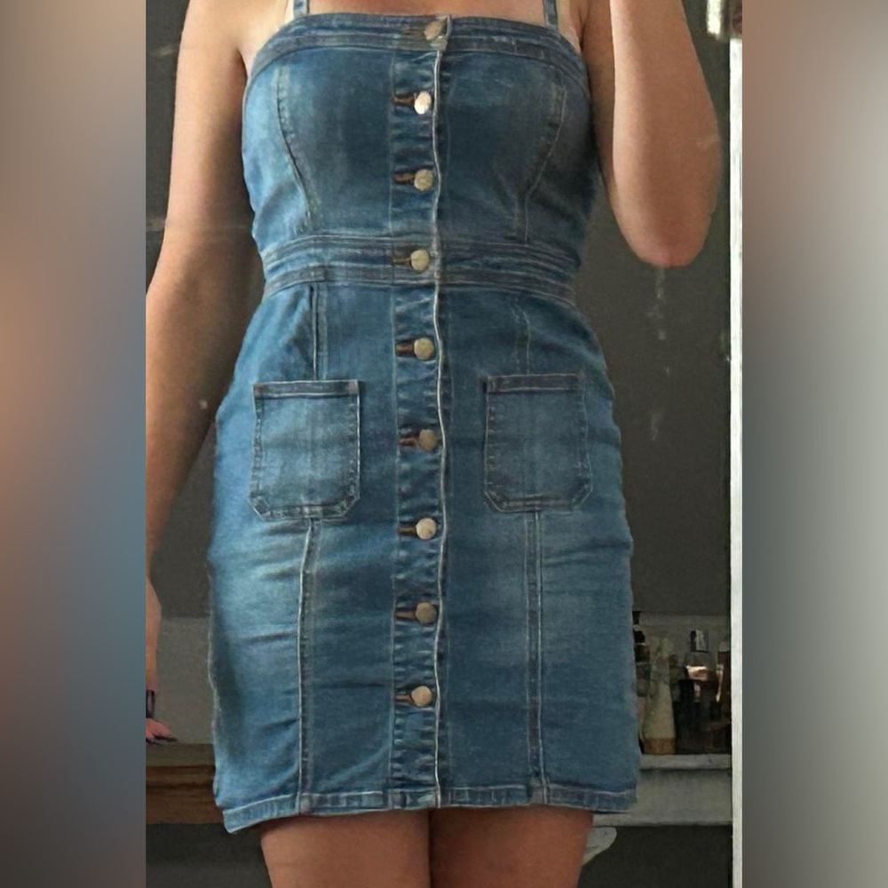 jean dress, forever 21, small